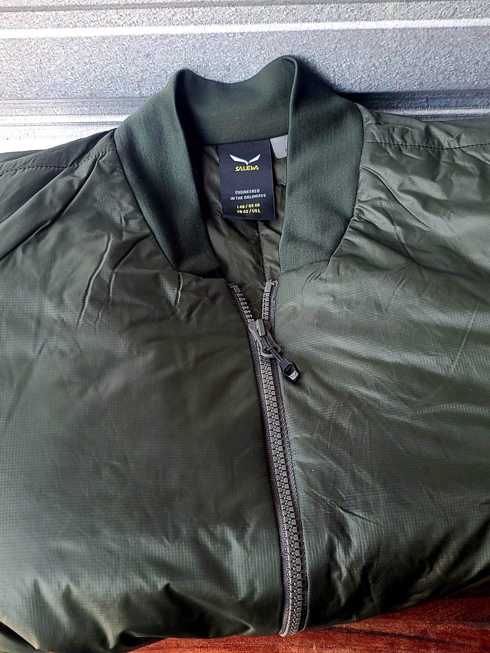 Salewa Womens Large Olive Green Bomber Jacket